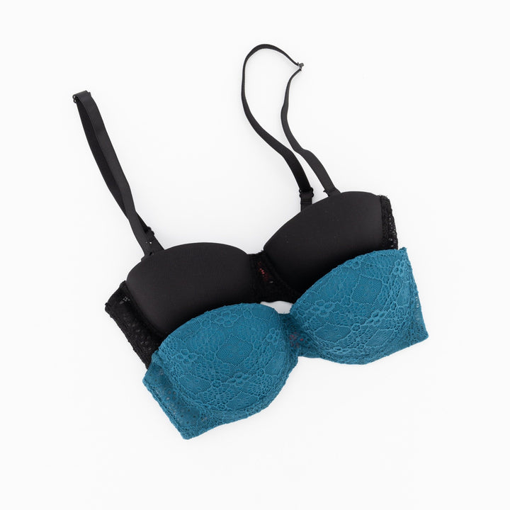 Ladies 2 Pack Galloon Lace Multiway Bra