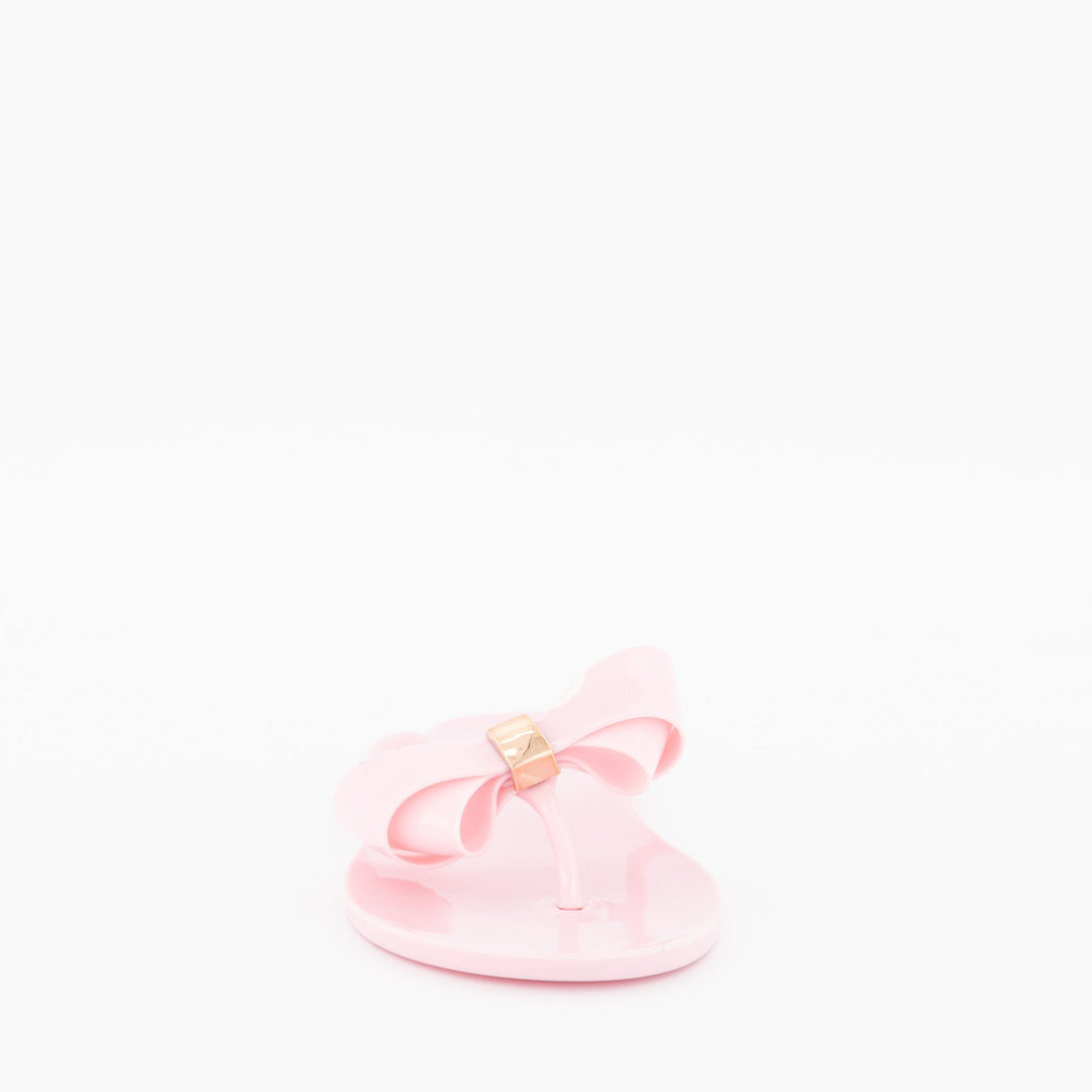 Ladies-Sweet Bow Jelly Sandal - Light Pink