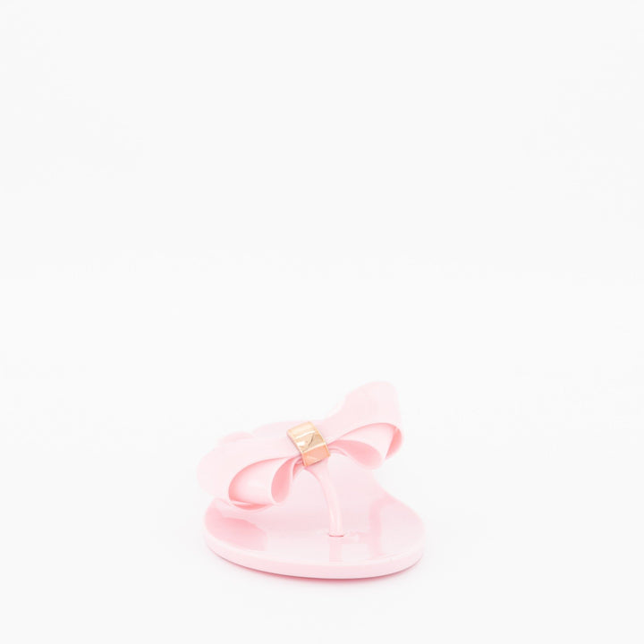 Ladies-Sweet Bow Jelly Sandal - Light Pink