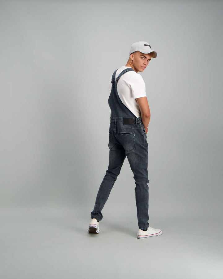 Men's Acid Wash Abraised Dungaree