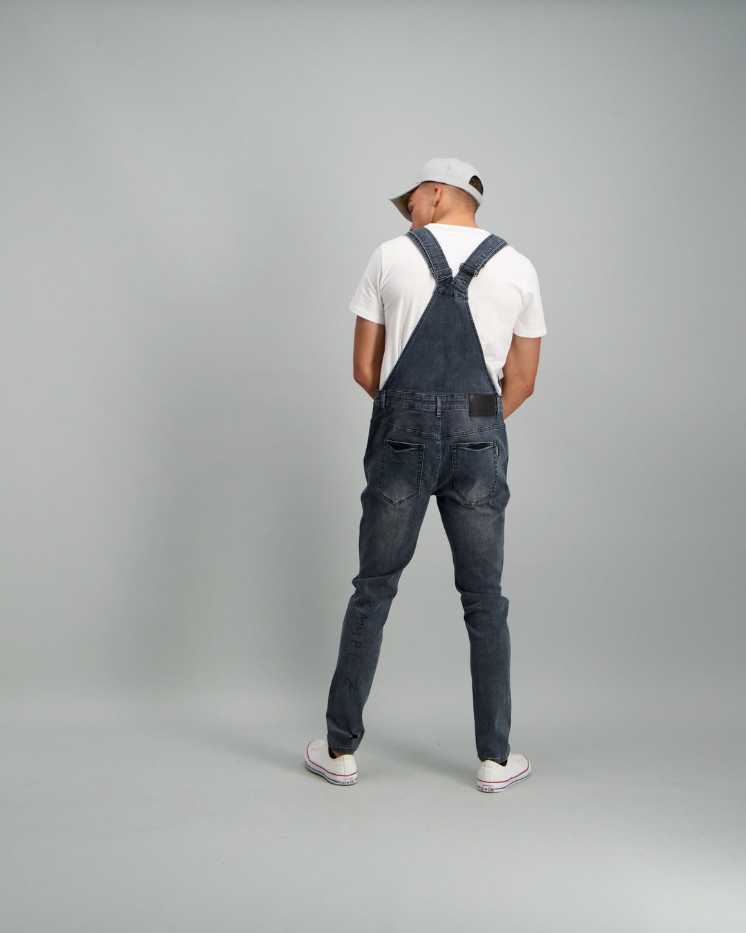 Men's Acid Wash Abraised Dungaree