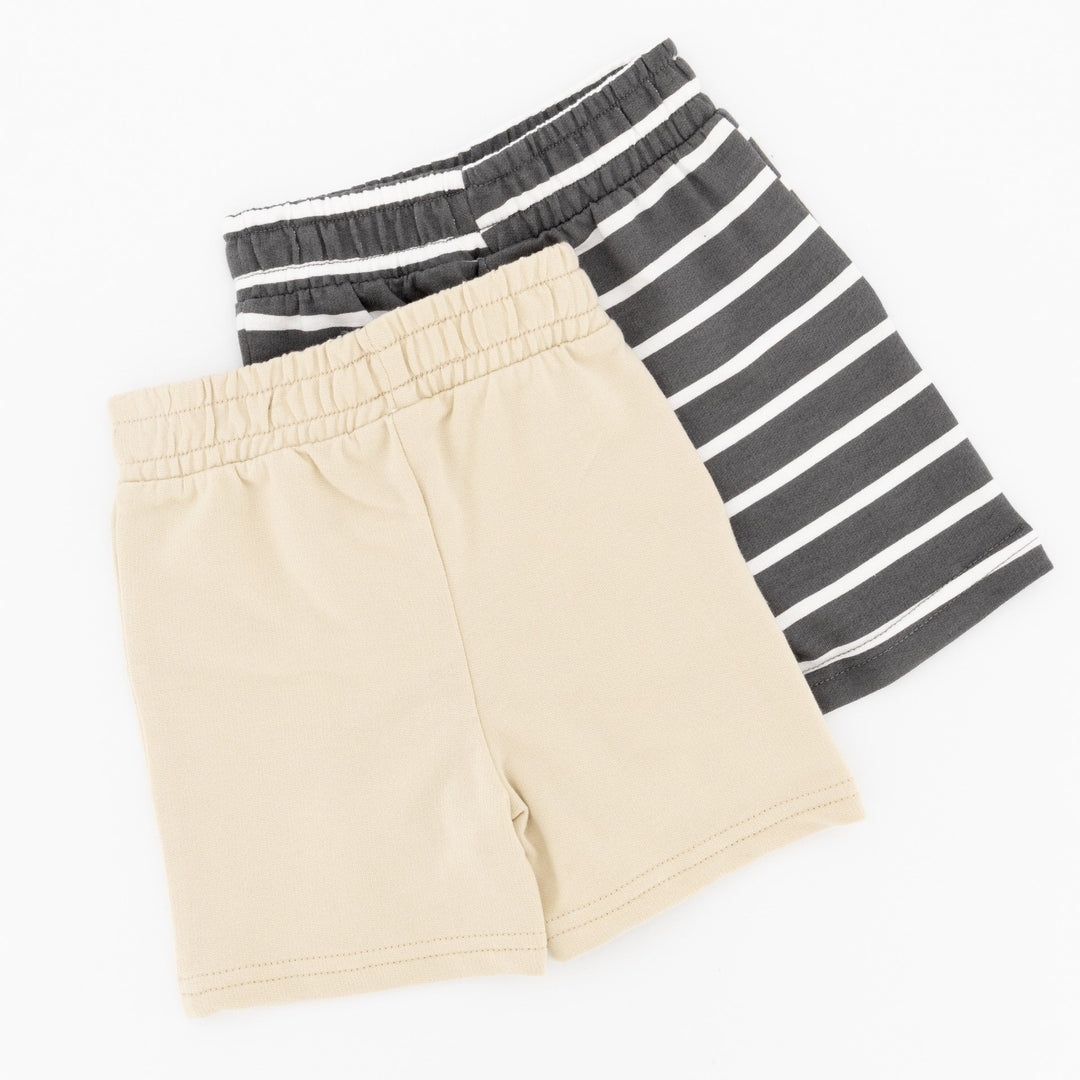 Baby Boys 2 Pack Charcoal Fleece Short