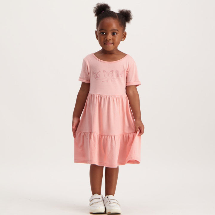 Pre-Girls Tiered Dress - Pink