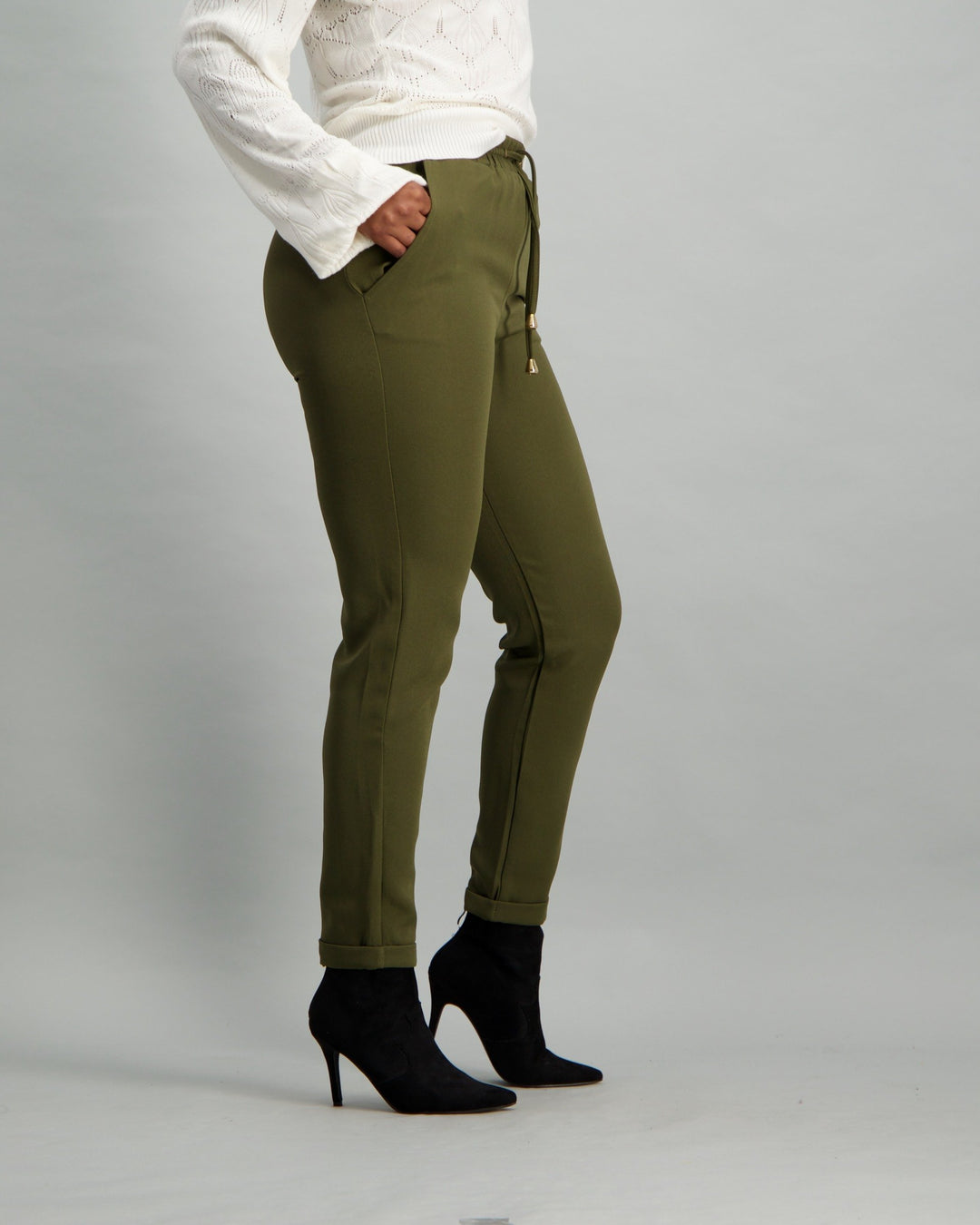 Ladies Drawstring Pant - Khaki
