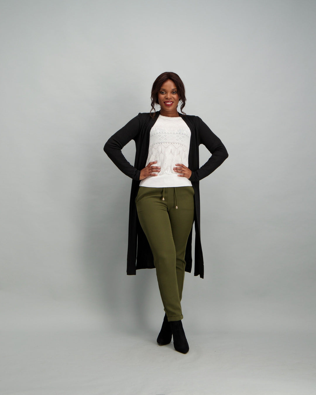 Ladies Drawstring Pant - Khaki