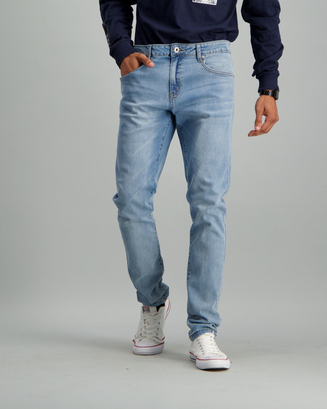Men's Light Wash Skinny Denim Jean