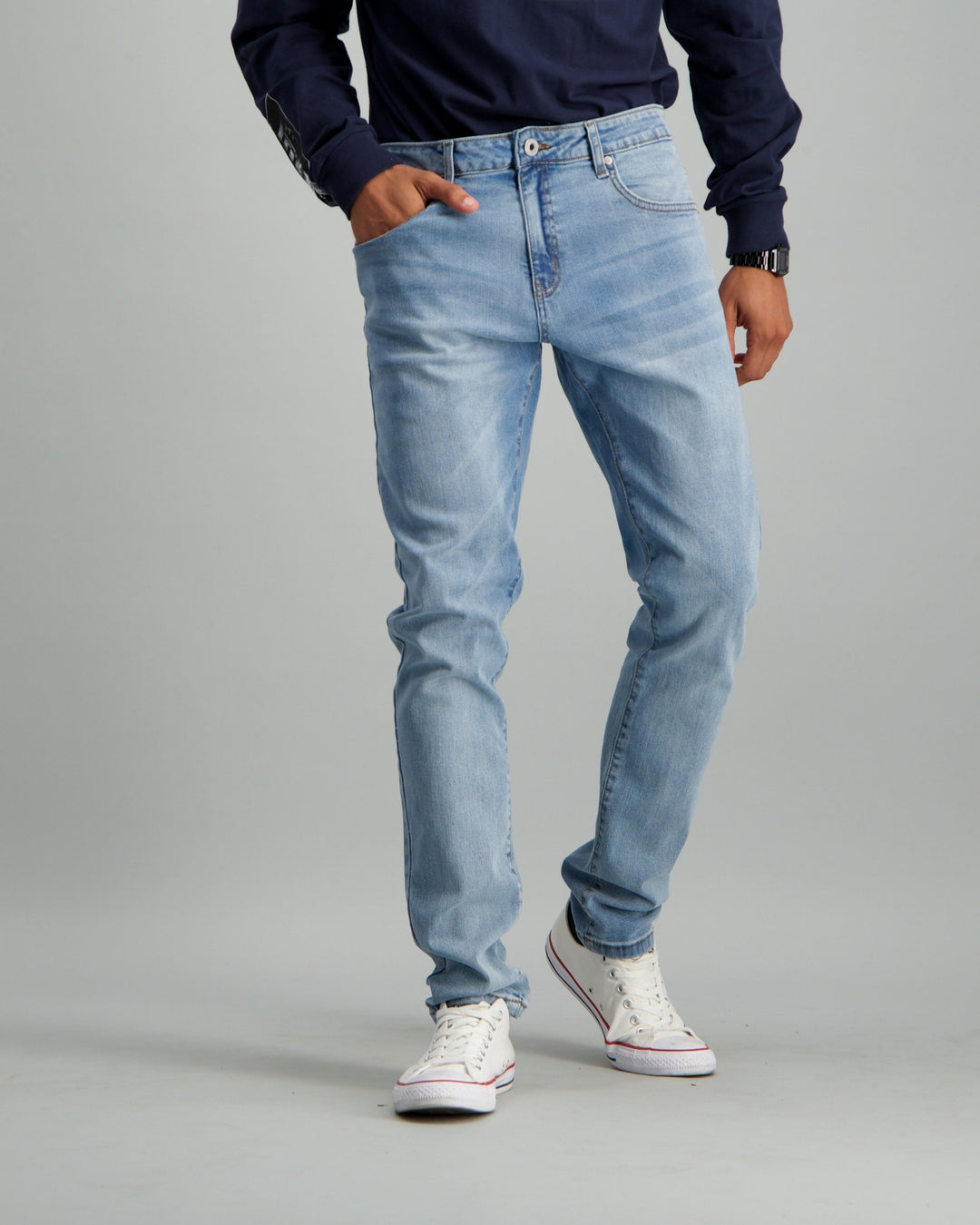 Men's Light Wash Skinny Denim Jean