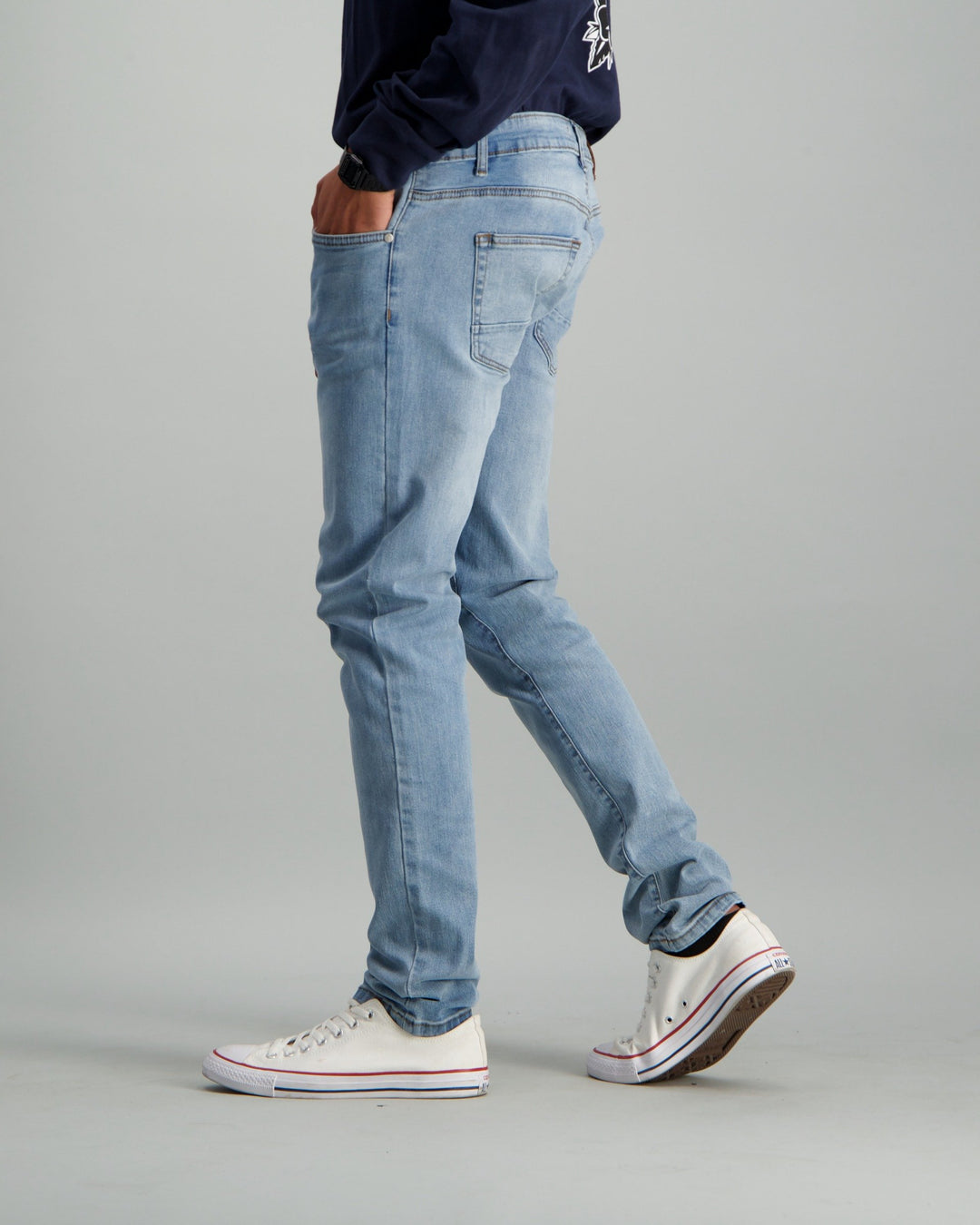 Men's Light Wash Skinny Denim Jean