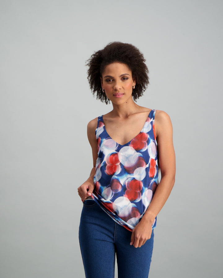 Ladies Printed  Basic Cami - Multi