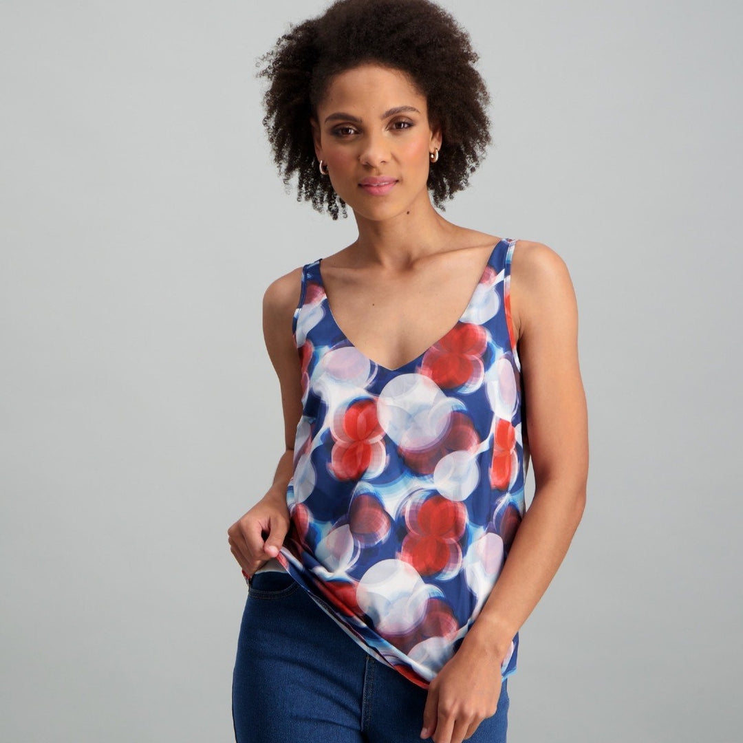 Ladies Printed  Basic Cami - Multi