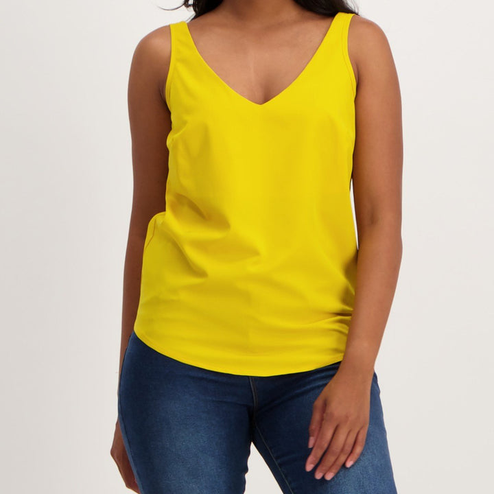 Ladies Printed Cami - Mustard
