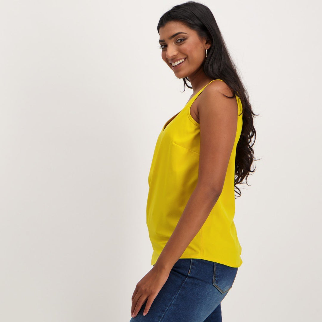 Ladies Printed Cami - Mustard