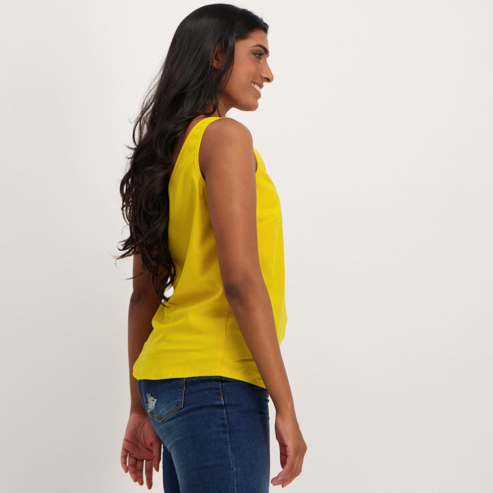 Ladies Printed Cami - Mustard