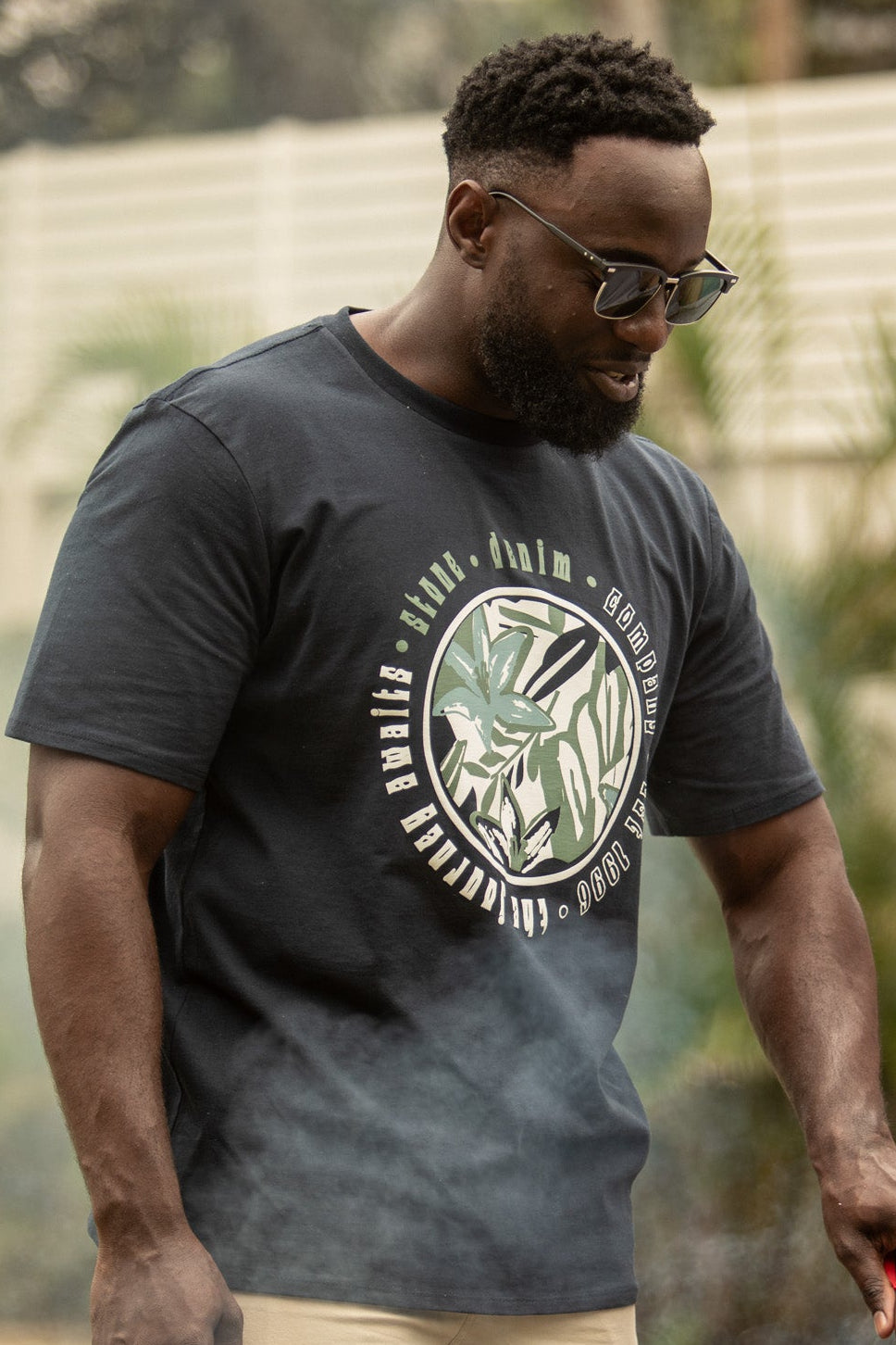 Tropical Journey Tee - Navy