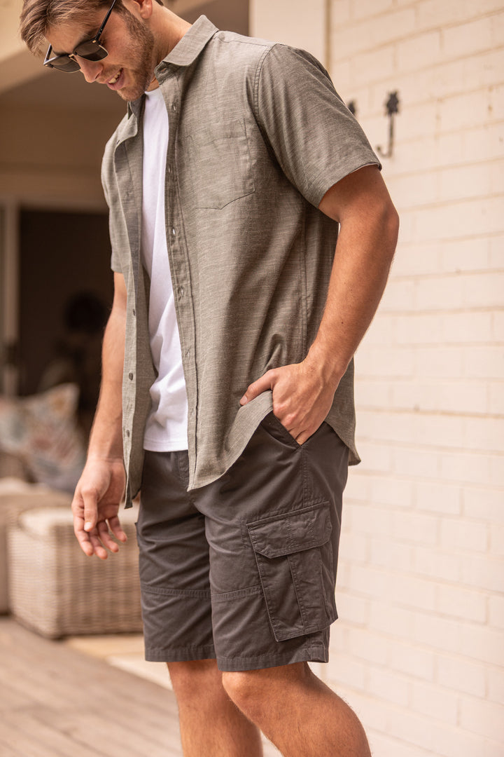 Cargo Pull On Short - Charcoal
