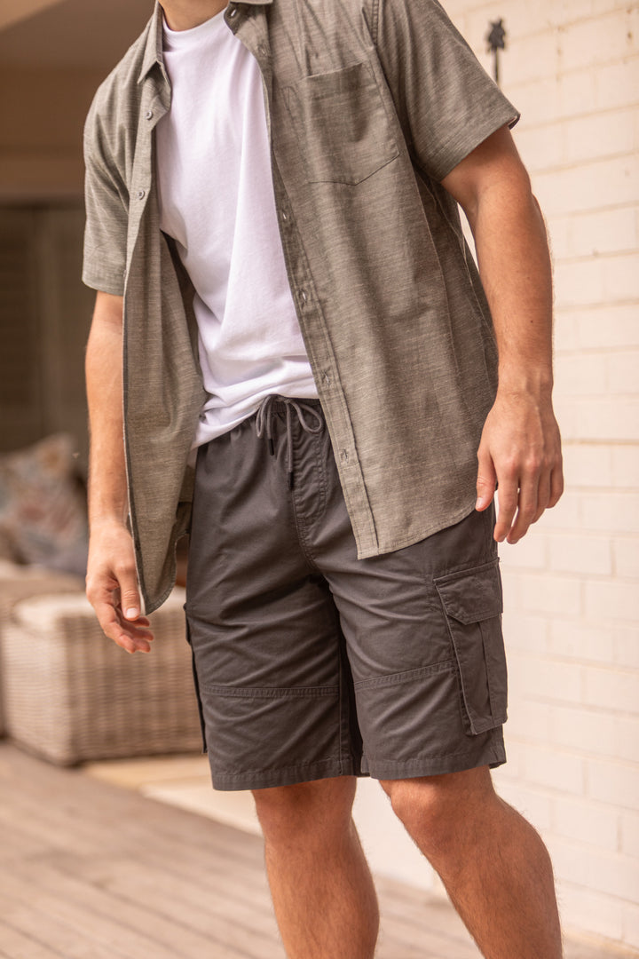 Cargo Pull On Short - Charcoal