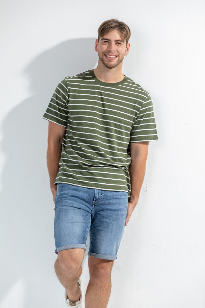Stripe Tee - Olive