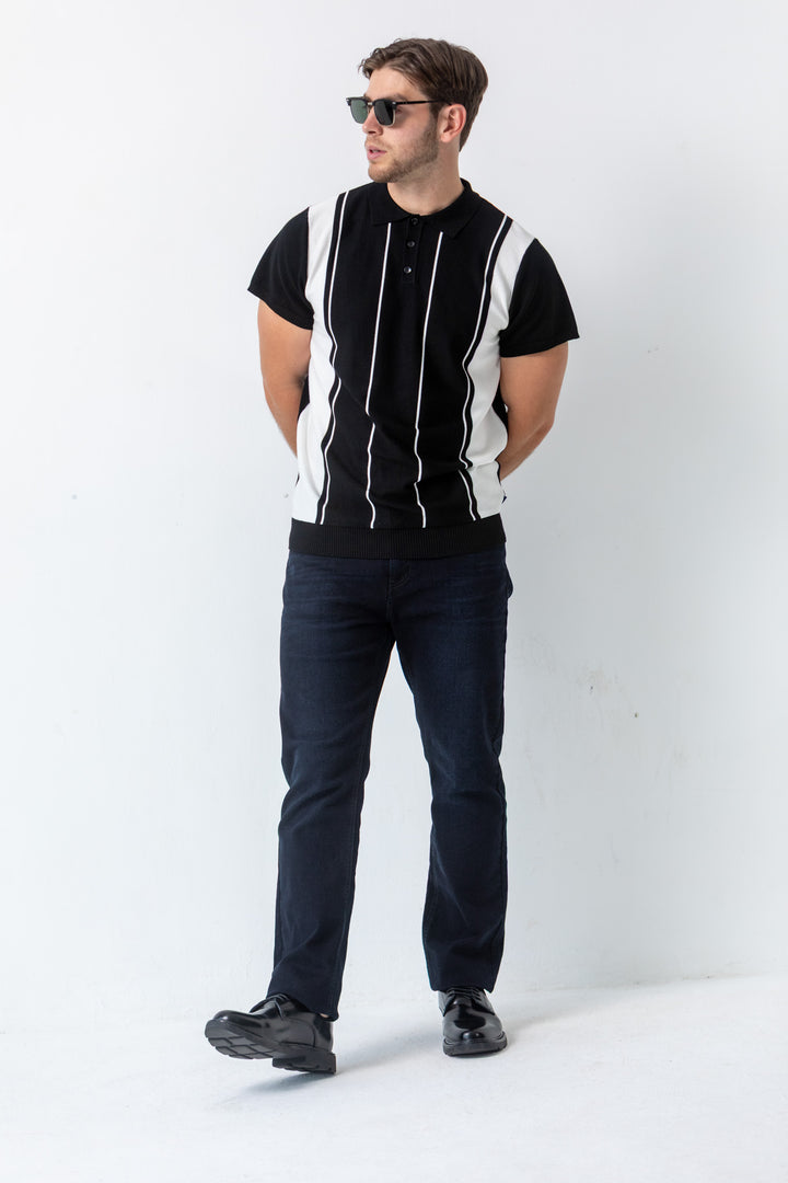 Crafted Straight Denim - Blue/Black