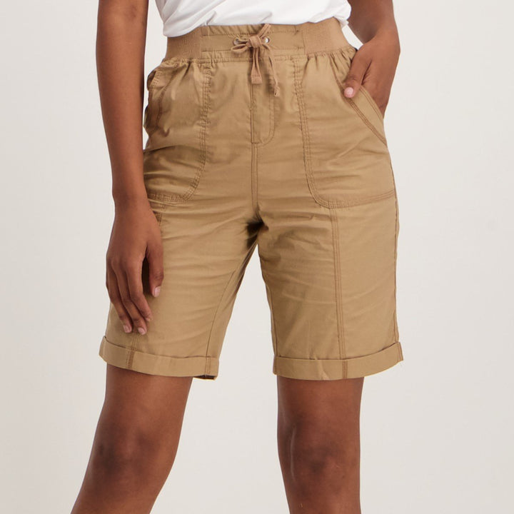 Ladies Cracker Cotton Short - Stone