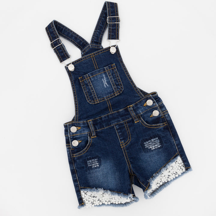 Pre Girls Dark Blue Denim Dungaree