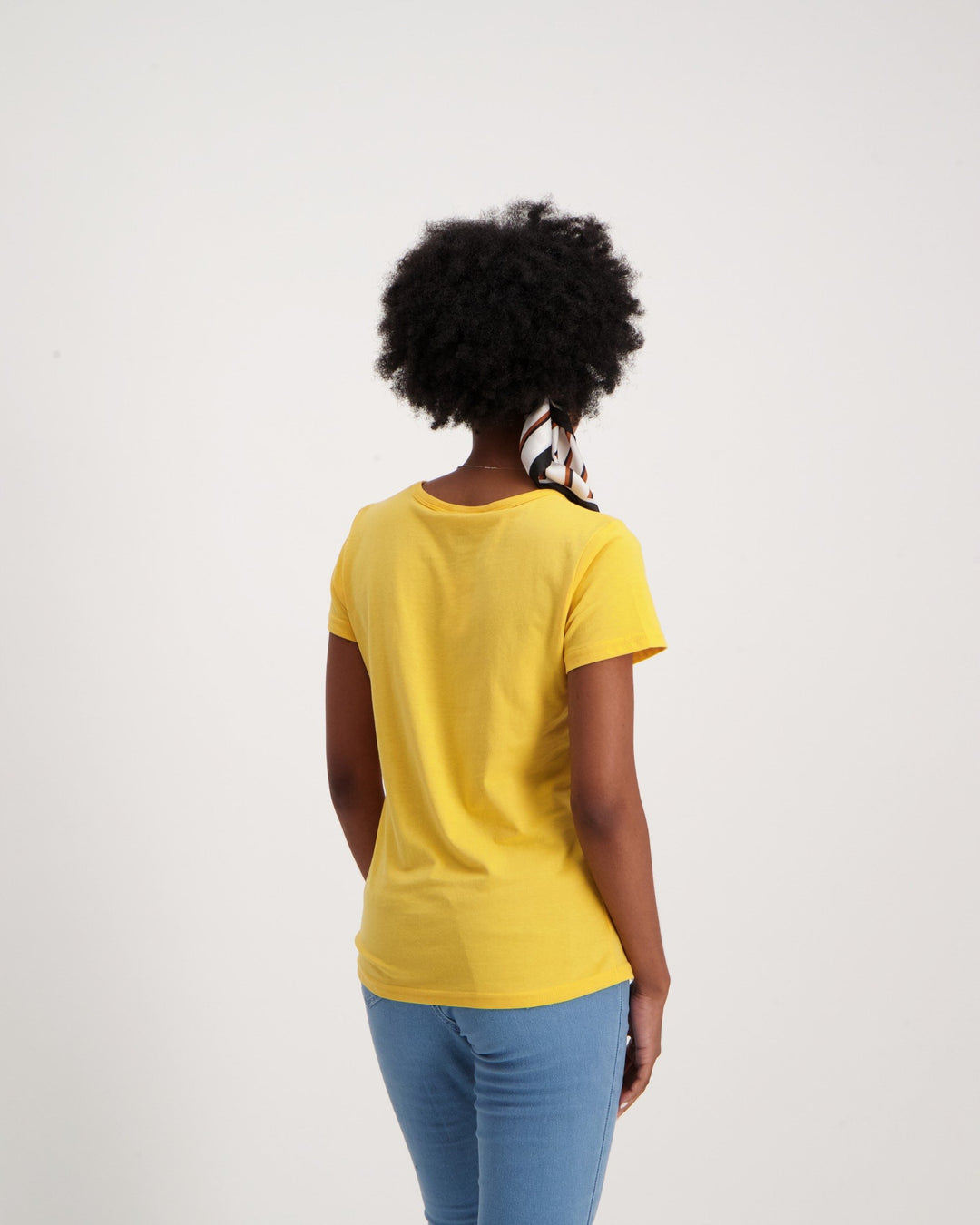 Ladies Short Sleeve Chill Vibes Tee-Mustard