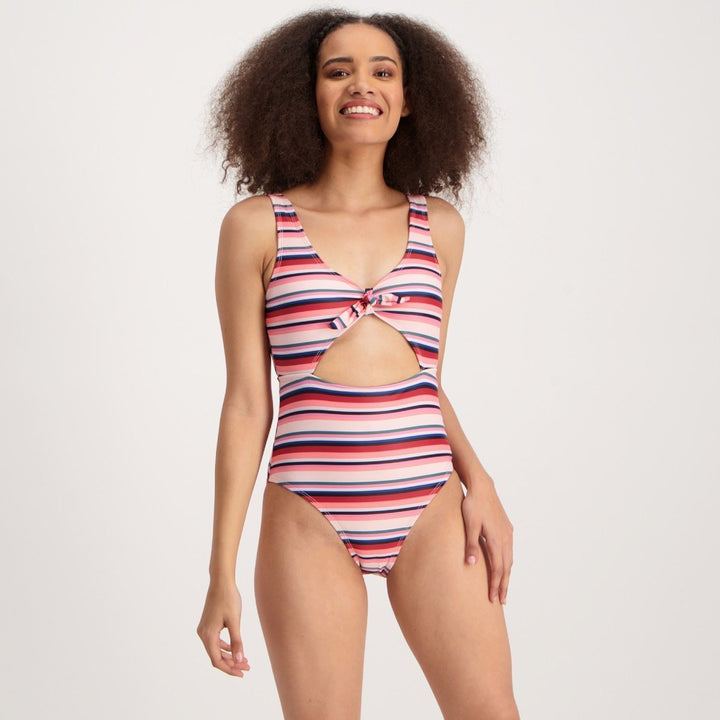 Ladies Stripe Cut-Out Costume