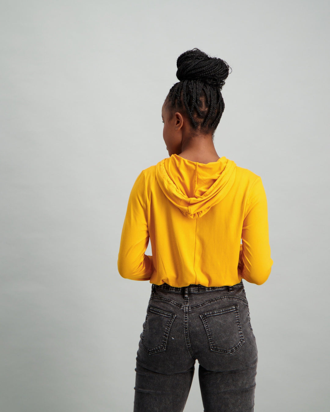 Ladies Drawcord Hoodie - Mustard