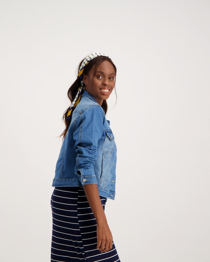 Ladies Denim Jacket - Stonewash