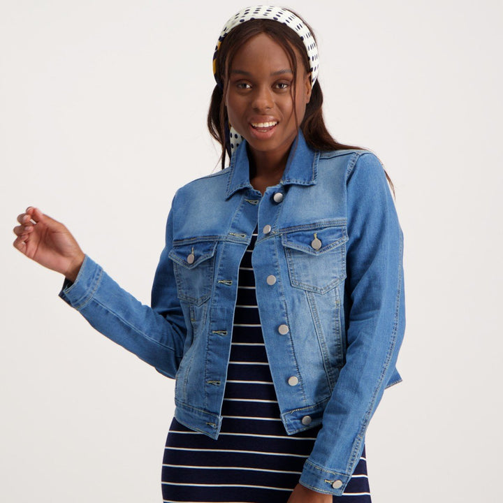Ladies Denim Jacket - Stonewash