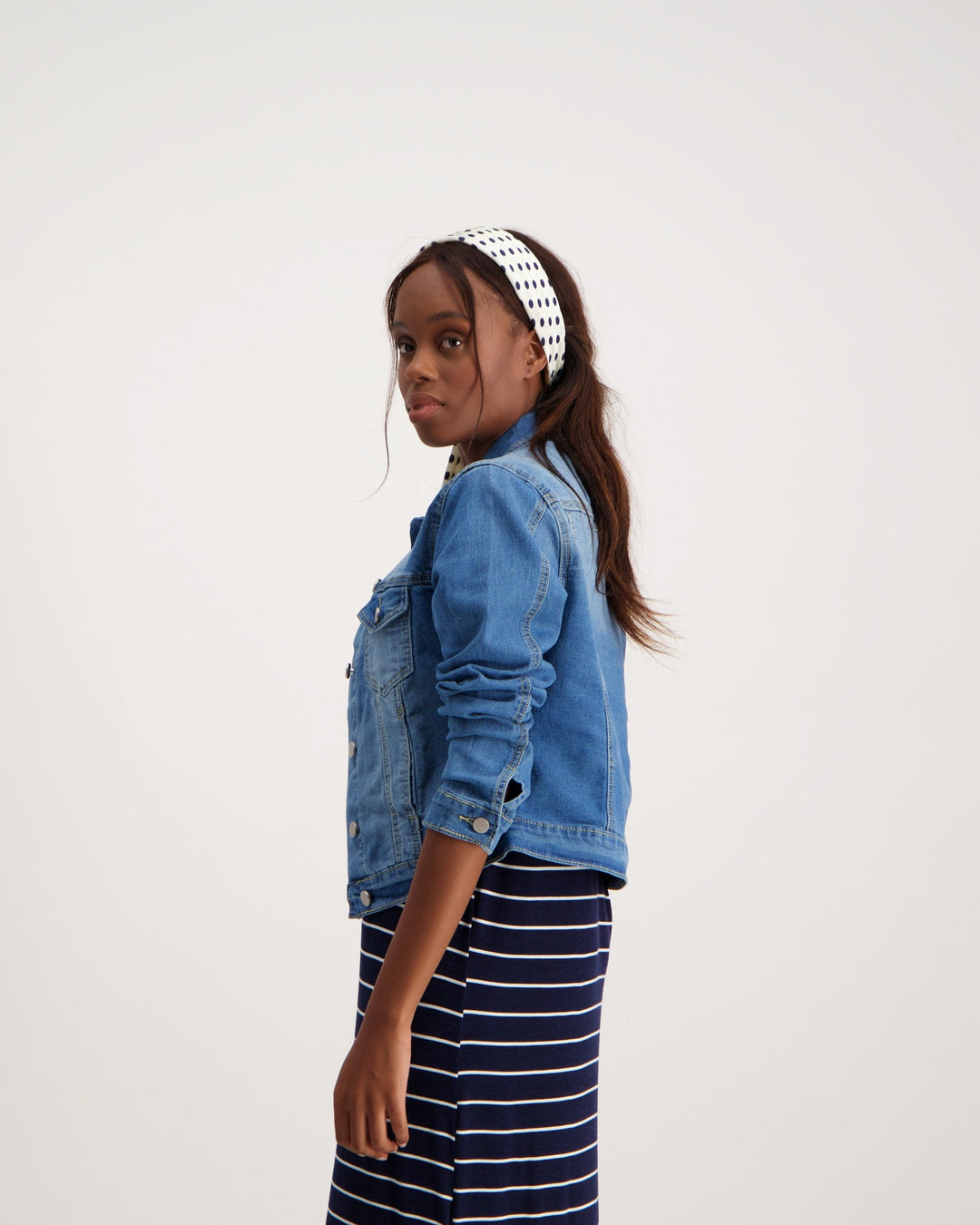 Ladies Denim Jacket - Stonewash