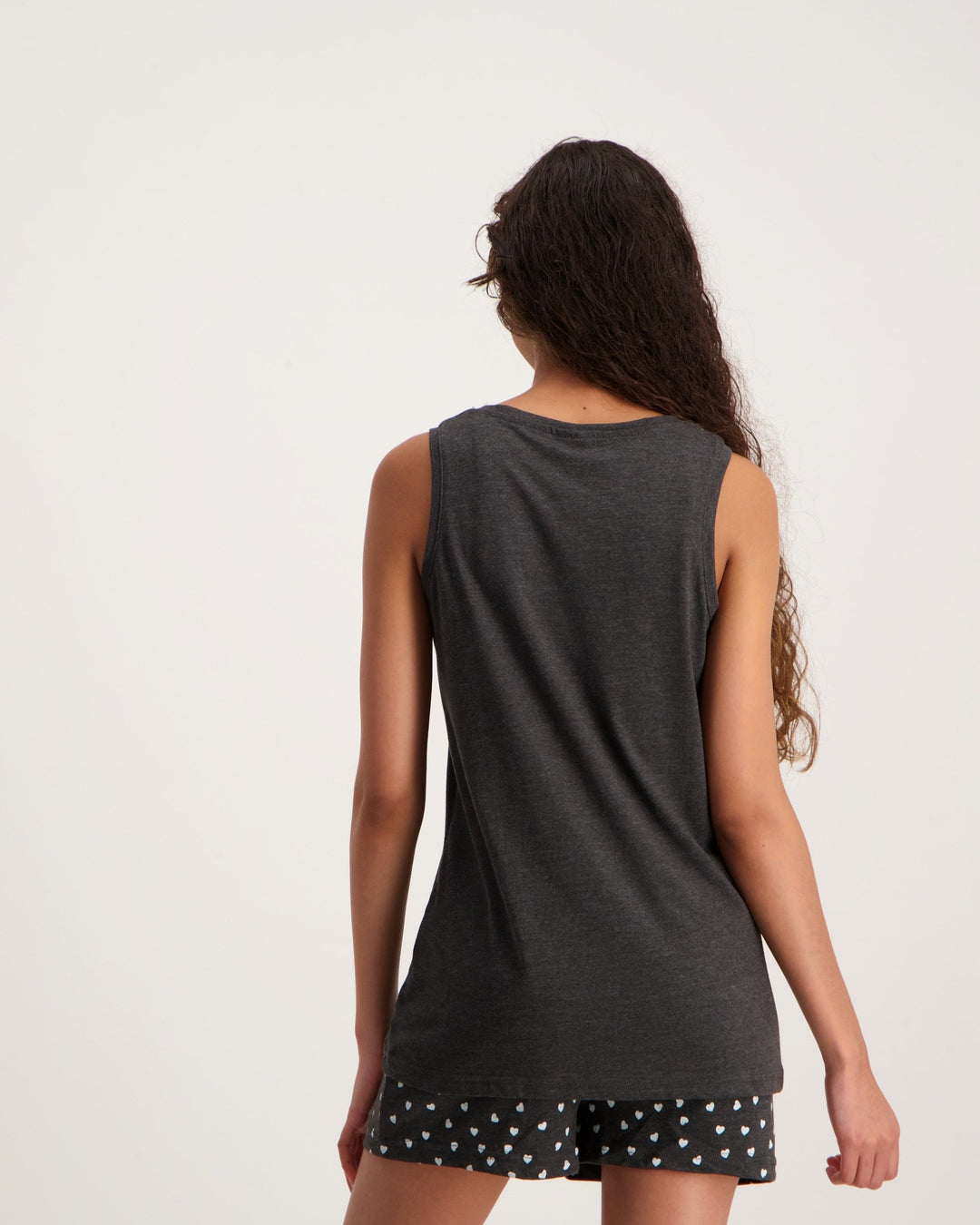 Ladies 88 Slogan Sleep Vest - Charcoal