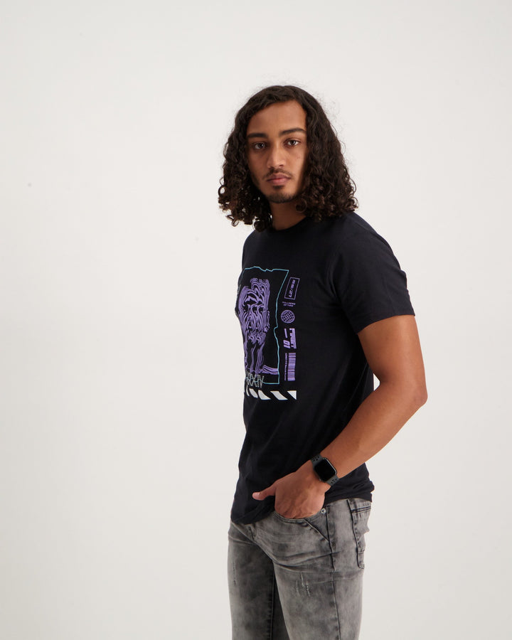 Men's Short Sleeve  Basic Print T-Shirt