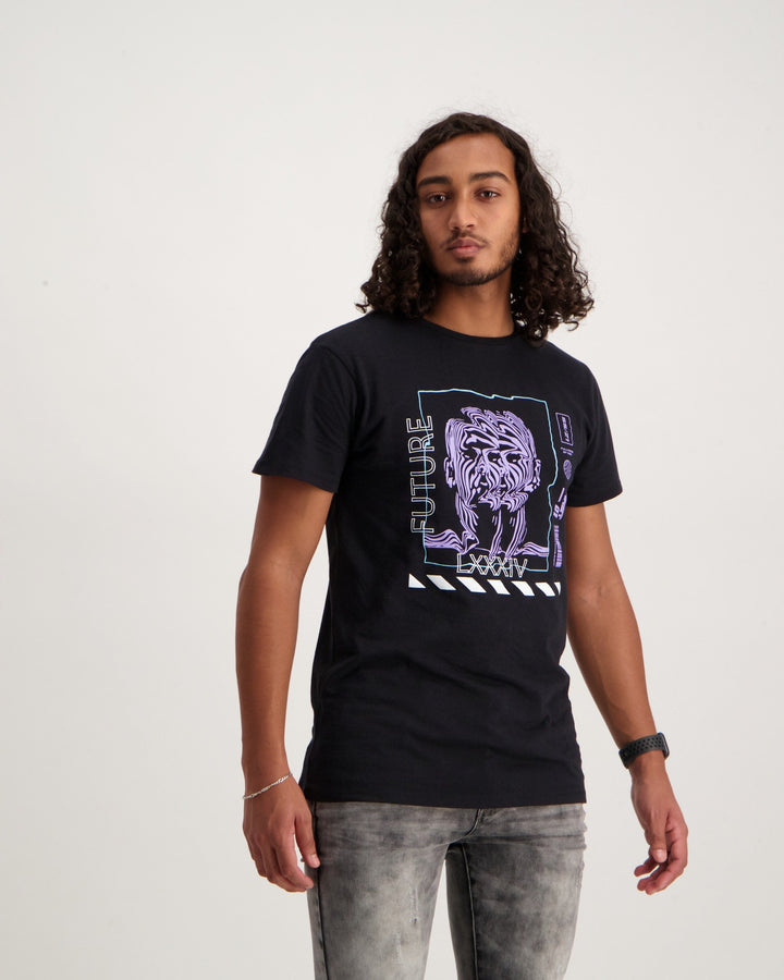 Men's Short Sleeve  Basic Print T-Shirt