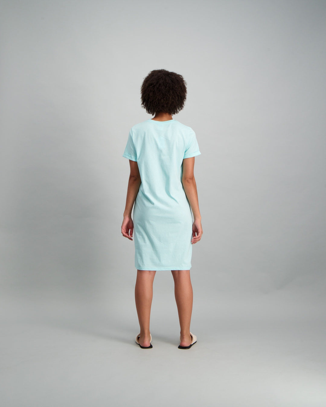 Ladies Drift Away Slogan Sleepshirt - Aqaua