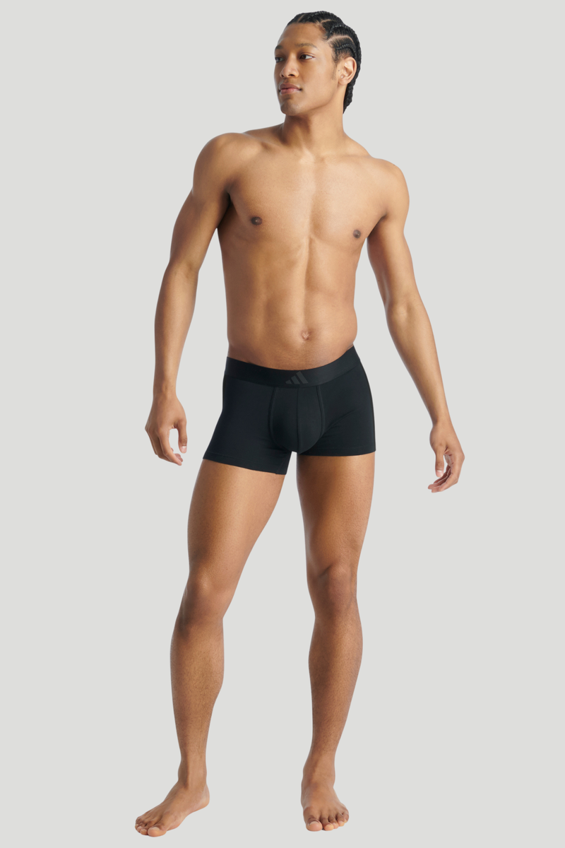 3 Stripe 2 Pack Active Flex Cotton Low Rise - Black/White