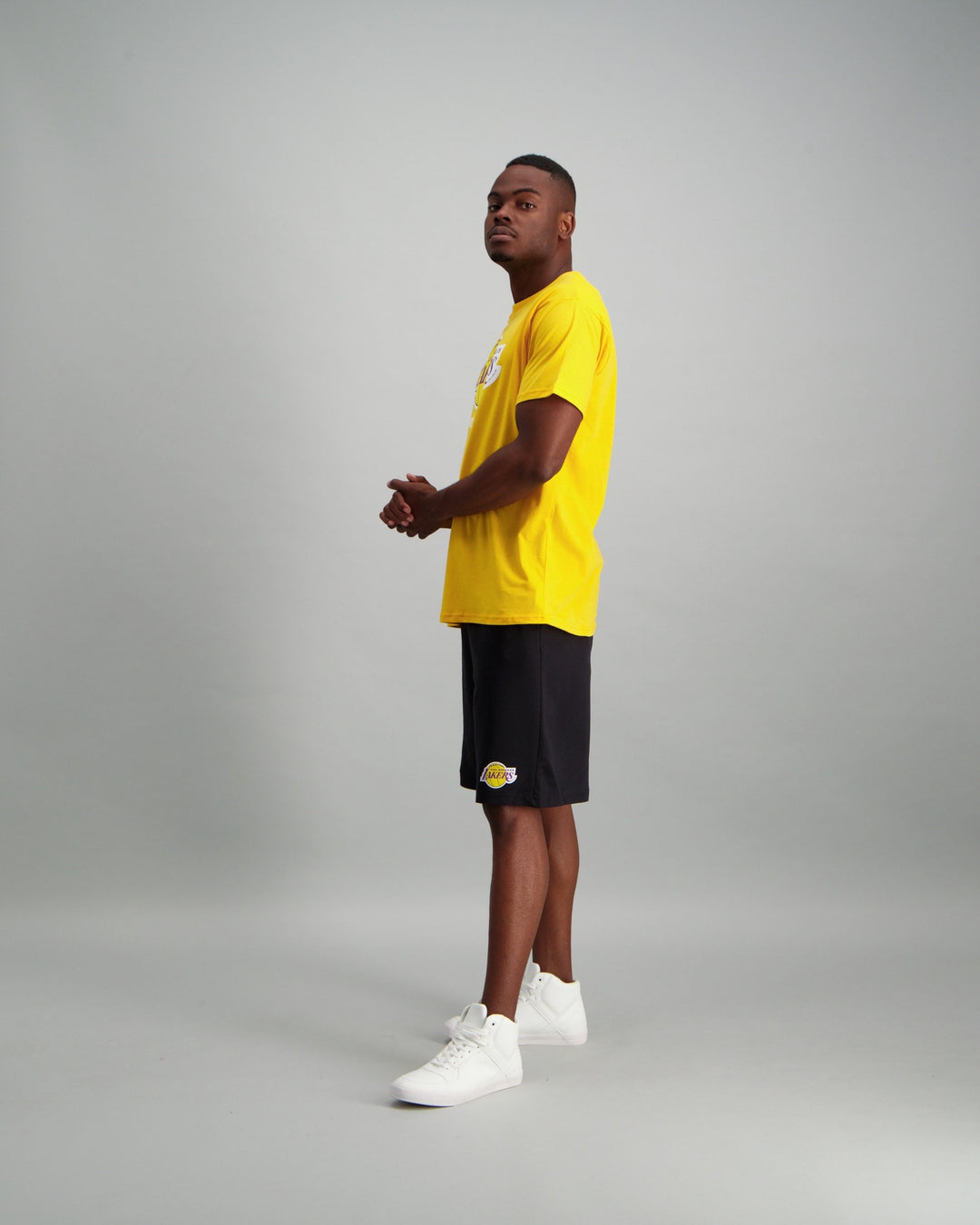 Men's Icon Lakers Straight Hem Printed T-Shirt - Cotton