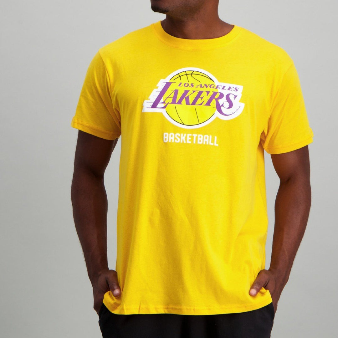 Men's Icon Lakers Straight Hem Printed T-Shirt - Cotton