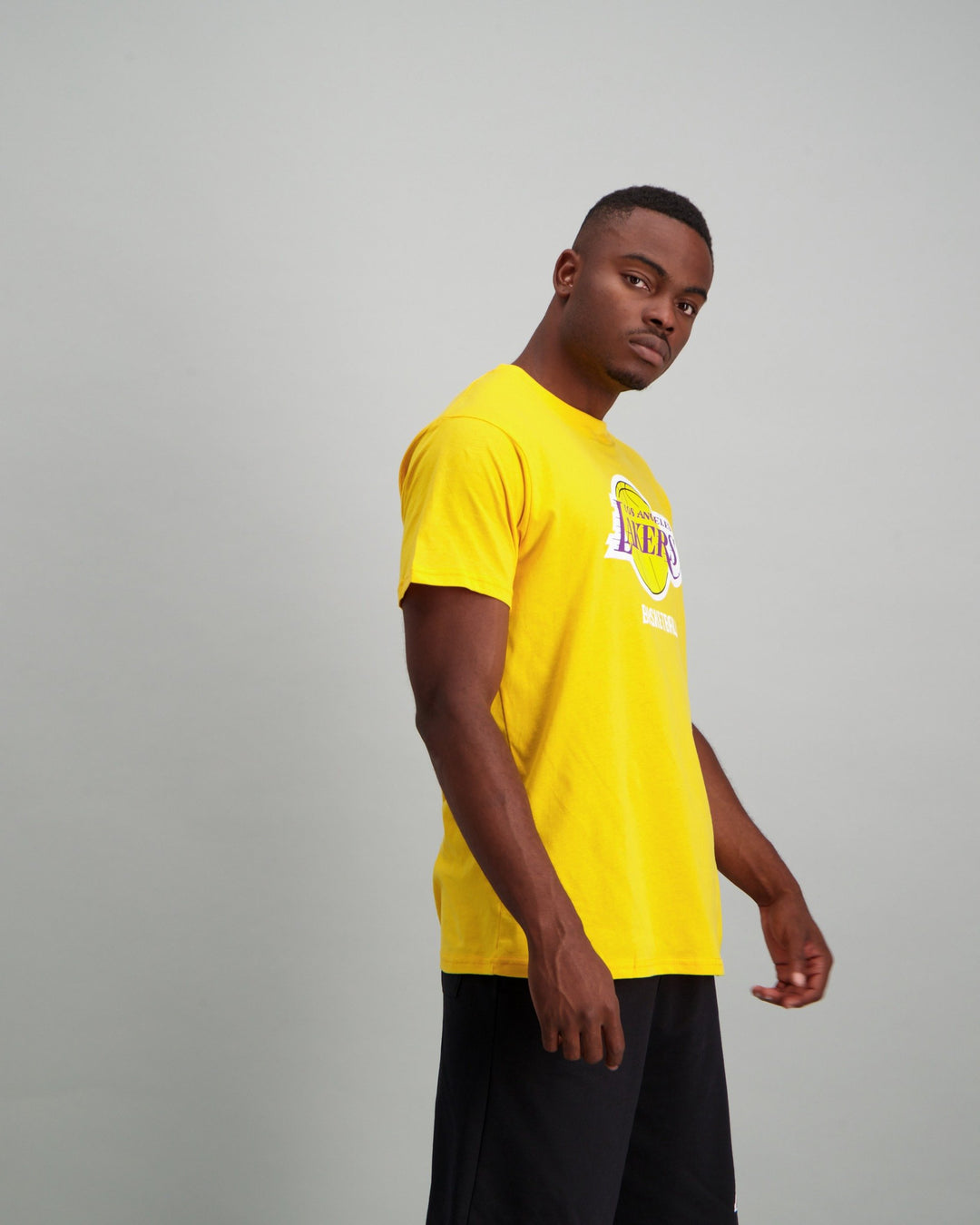 Men's Icon Lakers Straight Hem Printed T-Shirt - Cotton