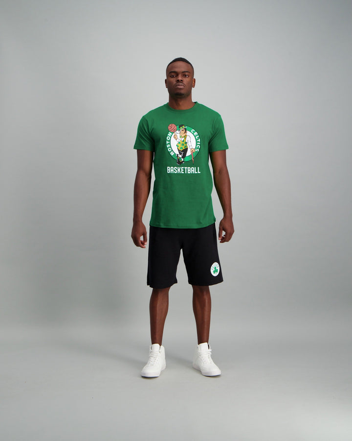 Men's Celtics Icon Straight Hem Printed Cotton T-Shirt - Green