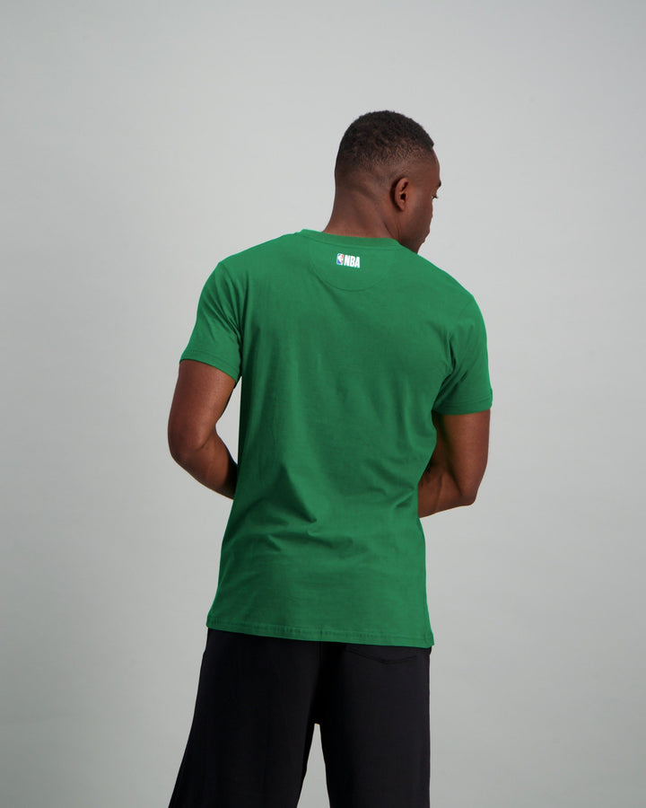 Men's Celtics Icon Straight Hem Printed Cotton T-Shirt - Green
