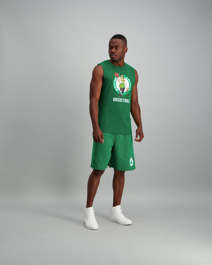Men's Celtic Straight Hem Retro Cotton Vest - Green