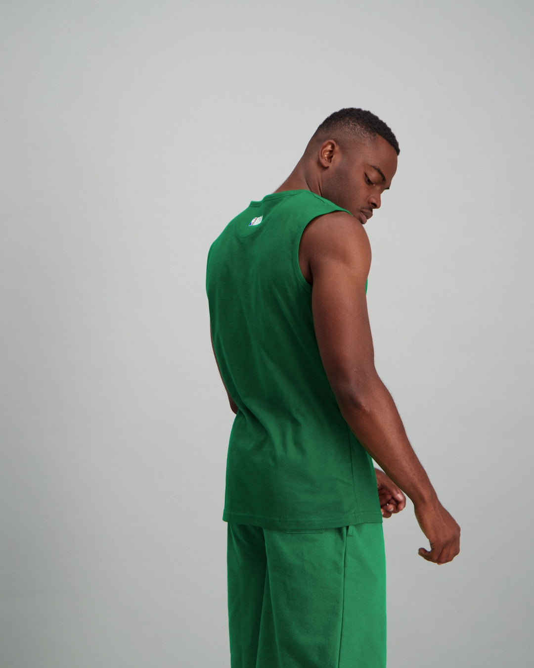 Men's Celtic Straight Hem Retro Cotton Vest - Green