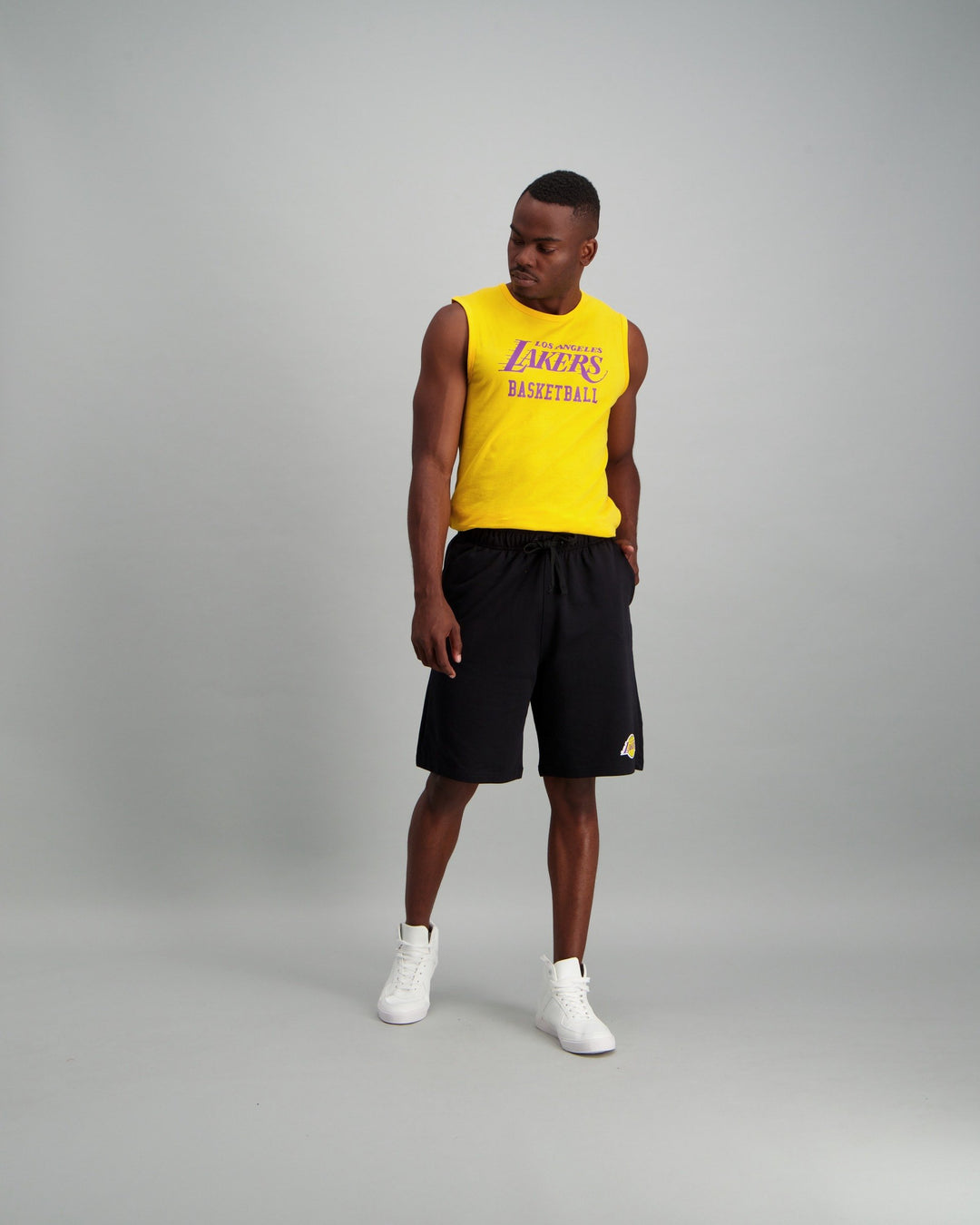 Men's Laker Basketball Retro Short - Black