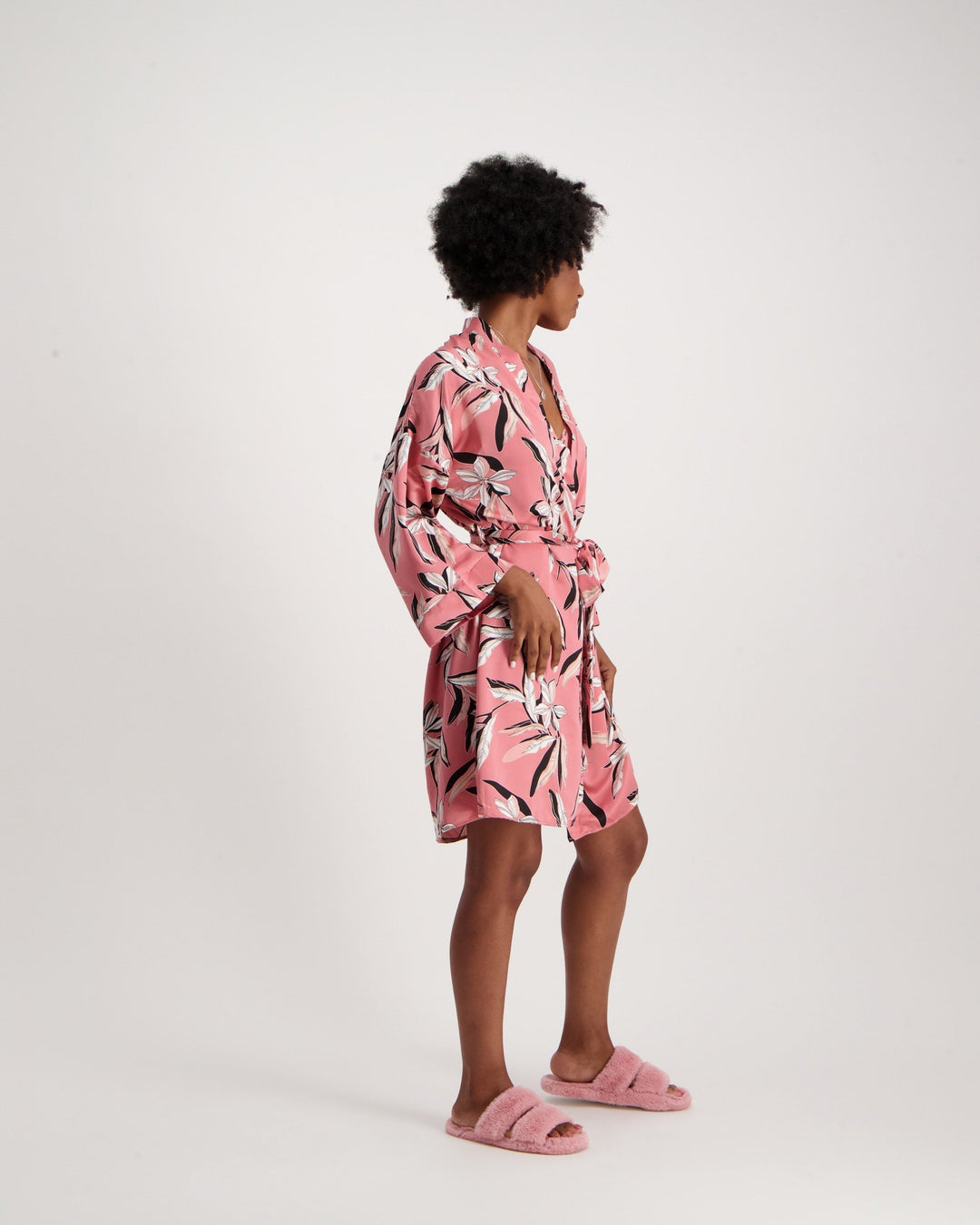 Ladies Leaves Gown & Chemise-Pink