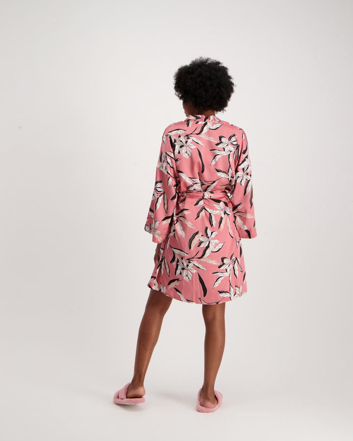 Ladies Leaves Gown & Chemise-Pink