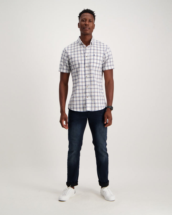 Men's Short Sleeve Check Shirt