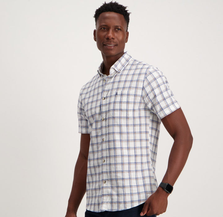 Men's Short Sleeve Check Shirt
