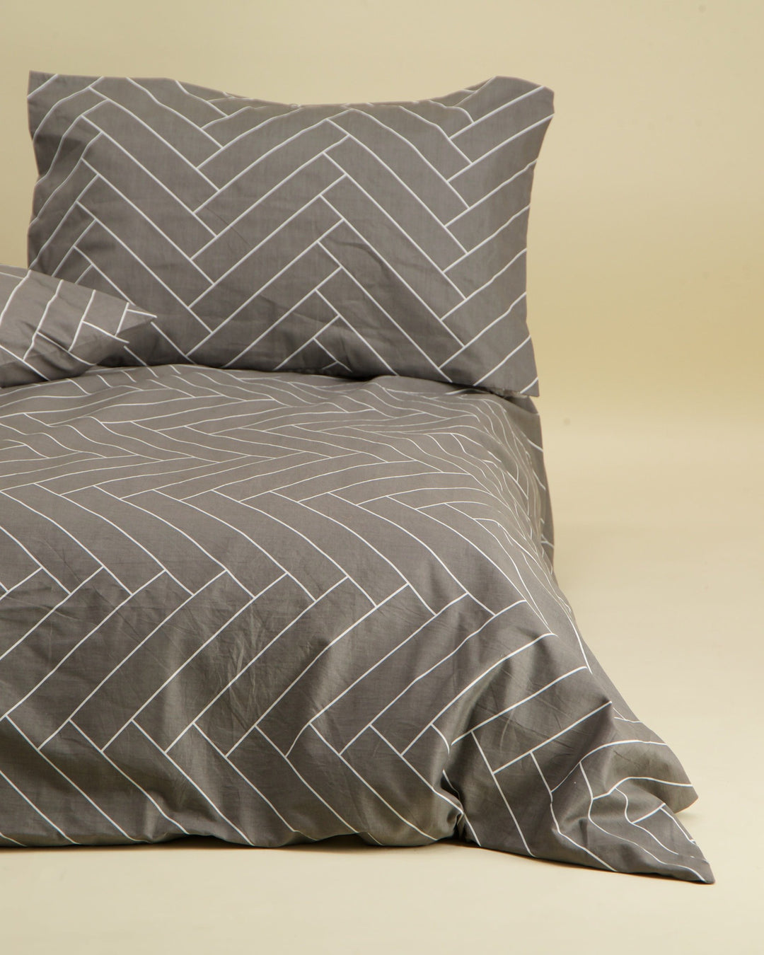 200 TC Herringbone Printed Duvet Set