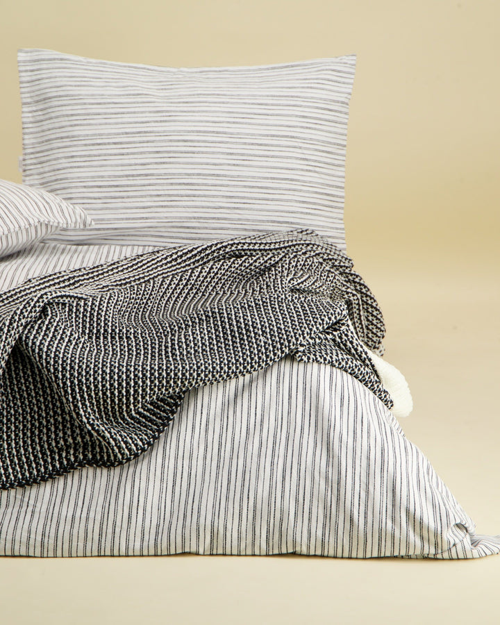 Dotted Stripe Printed  Duvet Set
