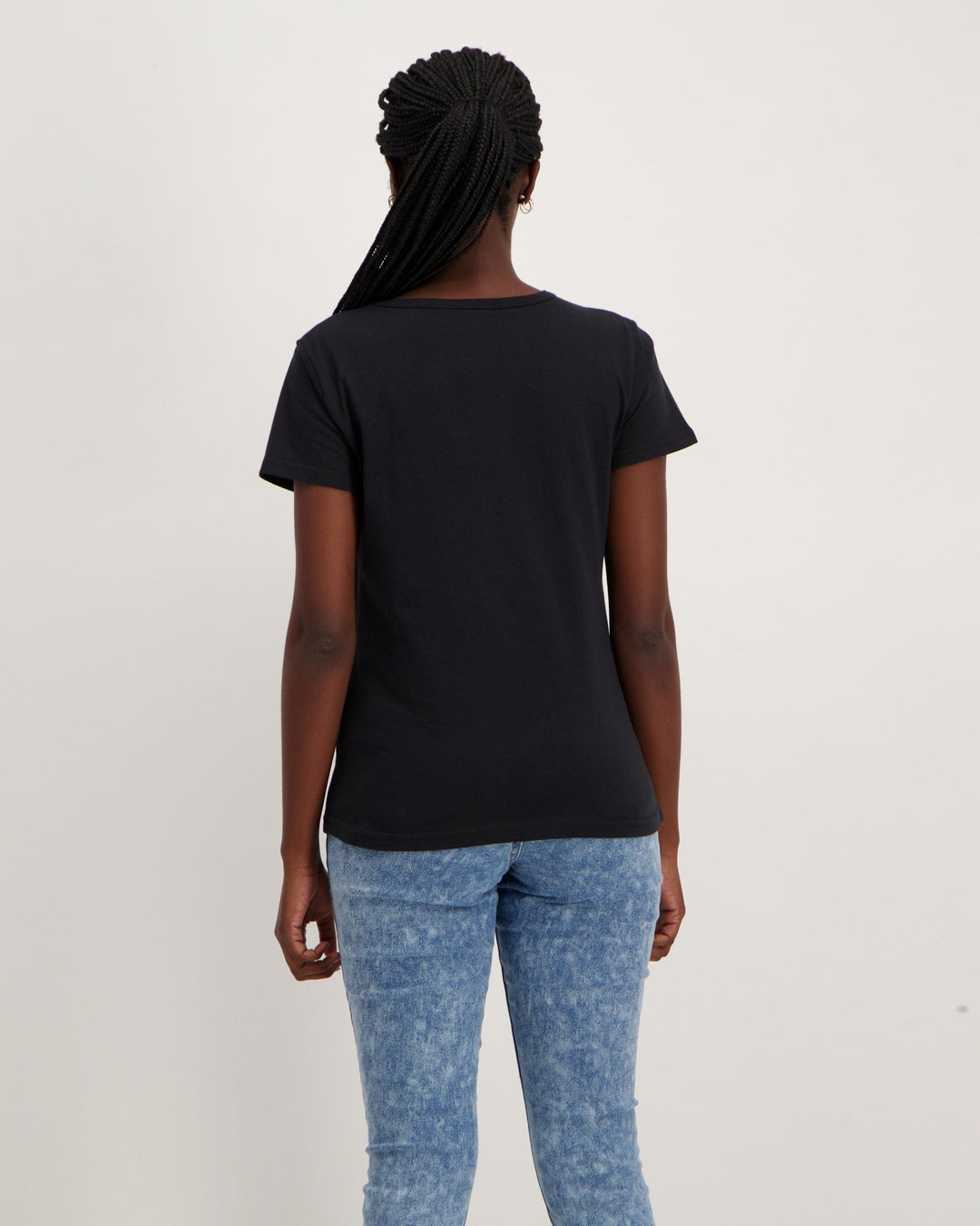 Ladies Short Sleeve Be Yourself Tee - Black